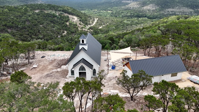 Overview of The Chapel at Wimberley exterior in the Texas Hill Country